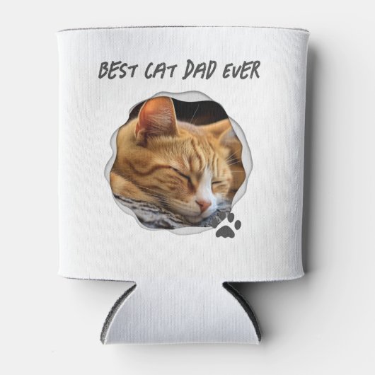 Schattigee beste kattenvader ooit foto blikjeskoeler (Voorkant)