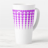 Schattigee Beste Mama Ooit, Neon Paarse Roze Harte Latte Mok (Rechterhoek)