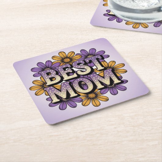 Schattigee beste moeder Onderzetter set (Schuin)