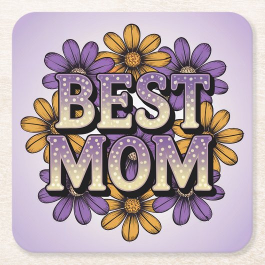 Schattigee beste moeder Onderzetter set (Voorkant)