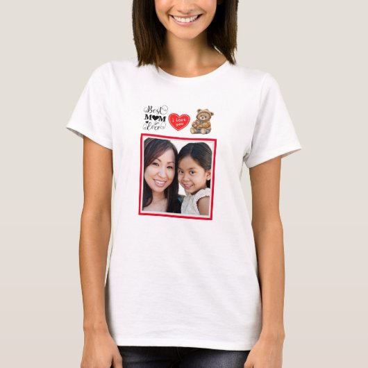 Schattigee beste moeder ooit foto t-shirt (Voorkant)