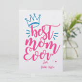 Schattigee beste moeder ooit Queen Mom Moederdag K Kaart (Staand voorkant)