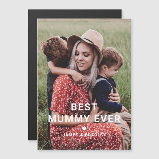 Schattigee BESTE MUMMY OOIT Hart Moederdag Foto (Voorkant / Achterkant)