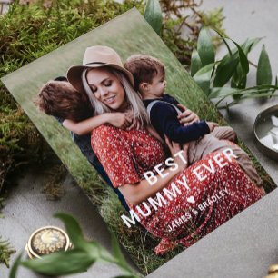 Schattigee BESTE MUMMY OOIT Hart Moederdag Foto Feestdagen Kaart