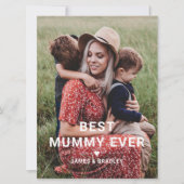 Schattigee BESTE MUMMY OOIT Hart Moederdag Foto Feestdagenkaart (Voorkant)