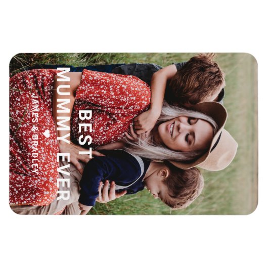 Schattigee BESTE MUMMY OOIT Hart Moederdag Foto Magneet (Horizontaal)