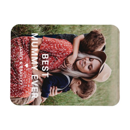 Schattigee BESTE MUMMY OOIT Hart Moederdag Foto Magneet (Horizontaal)