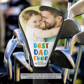 Schattigee BESTE PAPA OOIT Foto Kleurrijk Golfheadcover
