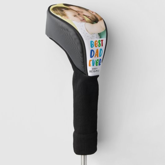 Schattigee BESTE PAPA OOIT Foto Kleurrijk Golfheadcover (Schuin)