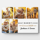 Schattigee Beste Papa Ooit Vaderdag 5 Fotocollage Fotoplaat (voorkant)