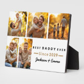 Schattigee Beste Papa Ooit Vaderdag 5 Fotocollage Fotoplaat (Zijkant)