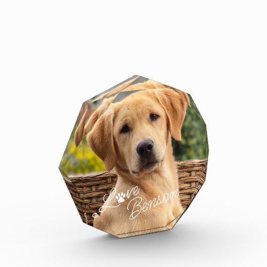 Schattigee Beste Vriend Afbeelding Love Paw Print  Fotoblokken (Links)