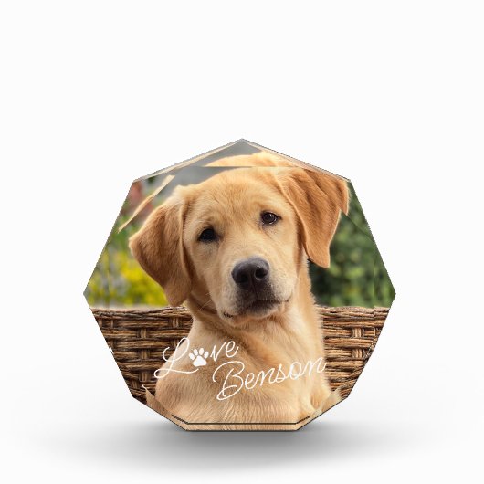 Schattigee Beste Vriend Afbeelding Love Paw Print  Fotoblokken (Voorkant)