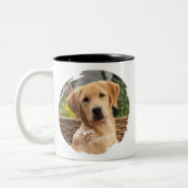 Schattigee Beste Vriend Afbeelding Love Paw Print Tweekleurige Koffiemok (Links)