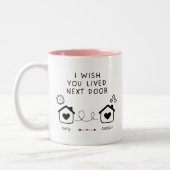 Schattigee beste vriend lange afstand vriendschap tweekleurige koffiemok (Links)