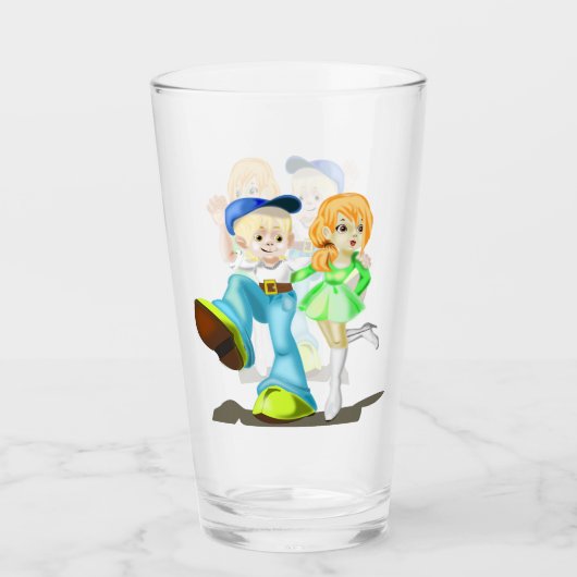 Schattigee beste vrienden Glass Glas (Voorkant)