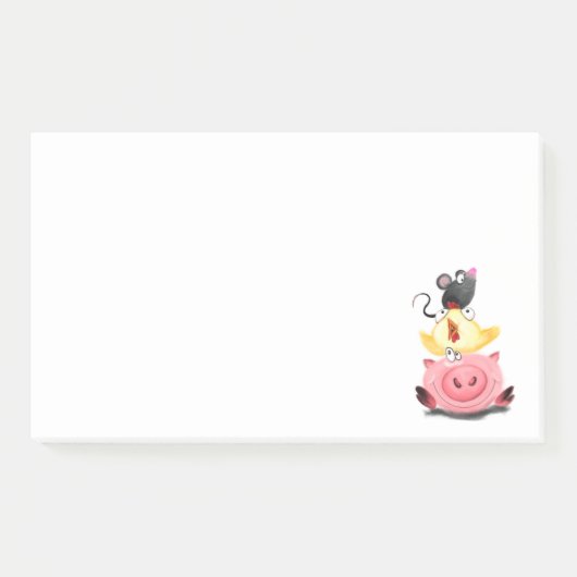 Schattigee beste vrienden grappig bericht het merk post-it® notes (Voorkant)