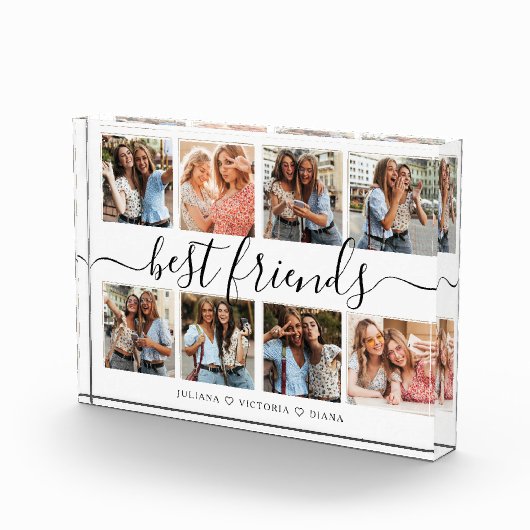 Schattigee Beste Vrienden Script Collage Fotoblokken (Rechts)