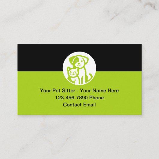 Schattigee betaalbare Visitekaartjes voor dierenop (Voorkant)