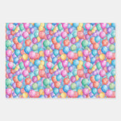 Schattigee betegelde ballonpatroonpartij inpakpapier vel (Voorkant)