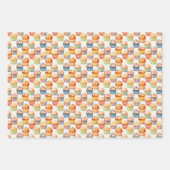 Schattigee betegelde cupcake partij inpakpapier vel (Voorkant 2)