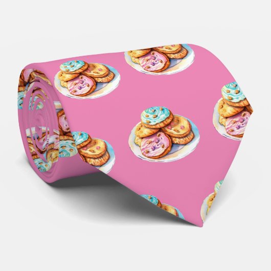 Schattigee betegelde koekjesbakkerij stropdas (Opgerold)