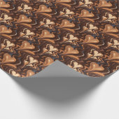 Schattigee betegelde koffieliefhebbers patroonfees cadeaupapier (Hoek)