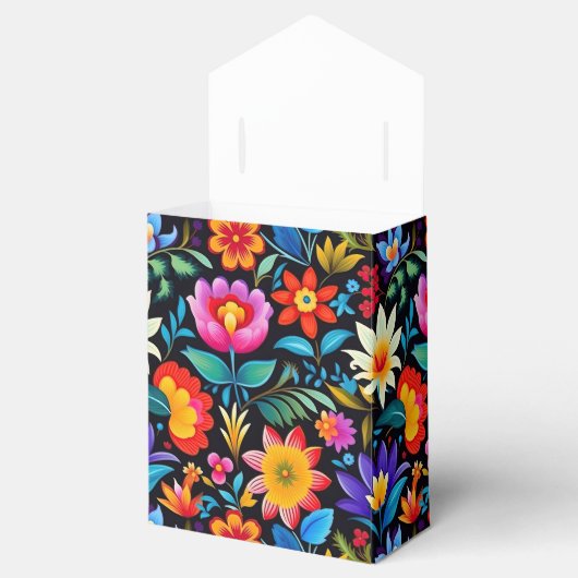 Schattigee betegelde Mexicaanse fiesta bloemen Bedankdoosjes (Geopend)