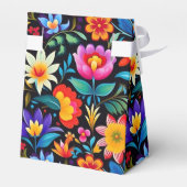 Schattigee betegelde Mexicaanse fiesta bloemen Bedankdoosjes (Achterkant)