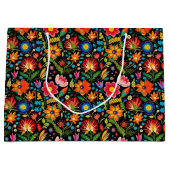 Schattigee betegelde Mexicaanse fiesta bloemen Groot Cadeauzakje (Voorkant)