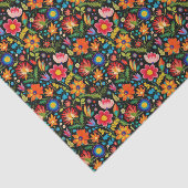 Schattigee betegelde Mexicaanse fiesta bloemen Tissuepapier (Detail)