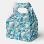 Schattigee betegelde Seashell Pattern Beach Party Bedankdoosjes (Voorkant)