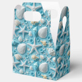 Schattigee betegelde Seashell Pattern Beach Party Bedankdoosjes (Open)