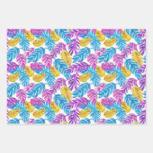 Schattigee betegelde Tropische bladpatroonpartij Inpakpapier Vel (Voorkant 2)