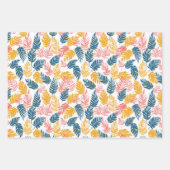 Schattigee betegelde Tropische bladpatroonpartij Inpakpapier Vel (Voorkant)