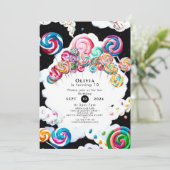 Schattigee betoverde Candyland Verjaardag Kaart (Staand voorkant)