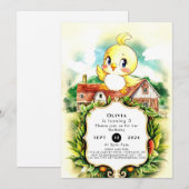 Schattigee betoverde kippenverjaardag kaart (Voorkant / Achterkant)