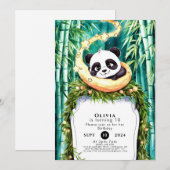 Schattigee betoverde pastel panda verjaardag kaart (Voorkant / Achterkant)