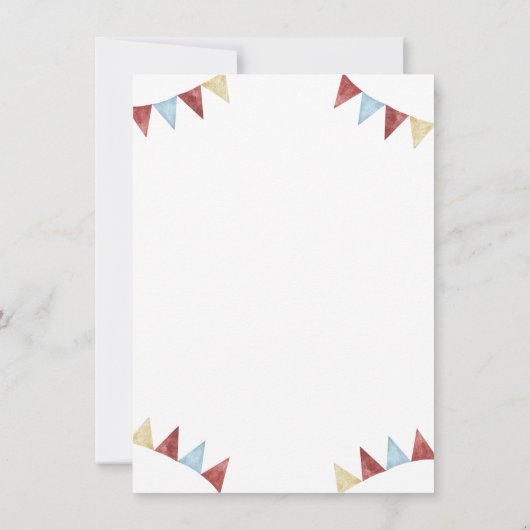 Schattigee bever 1e verjaardagsfeest kaart (Achterkant)