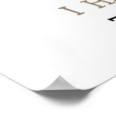 Schattigee bever eerste verjaardag mijlpaal verjaa poster (Hoek)