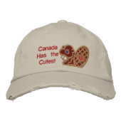 Schattigee bever geborduurde pet (Voorkant)