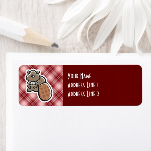 Schattigee bever; rood geruite etiket (Insitu)