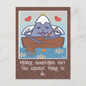 Schattigee bewegende bergengel aanmoediging briefkaart (Voorkant)