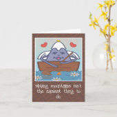 Schattigee bewegende bergengel aanmoediging kaart (Gele Bloem)