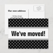 Schattigee bewegende briefkaarten met polka dots (Voorkant / Achterkant)