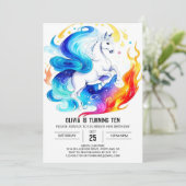 Schattigee bewerkbare paardenverjaardag kaart (Staand voorkant)