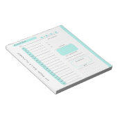 Schattigee bewerkbare Tear Away Daily Planner Notitieblok (Schuin)