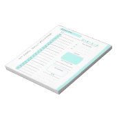 Schattigee bewerkbare Tear Away Daily Planner Notitieblok (Linkerzijde)