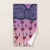 Schattigee bewolking, harten en regendruppels bad handdoek (Handdoek)