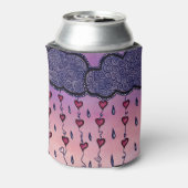 Schattigee bewolking, harten en regendruppels blikjeskoeler (Blikje Achterkant)